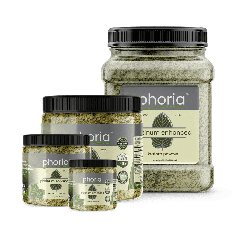 Phoria Platinum Enhanced Kratom Powder - Main Product Image