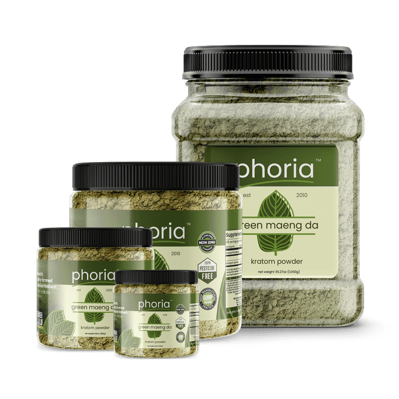 Phoria Green Maeng Da Kratom Powder - Main Product Image