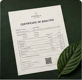 Phoria kratom lab results and COA resource