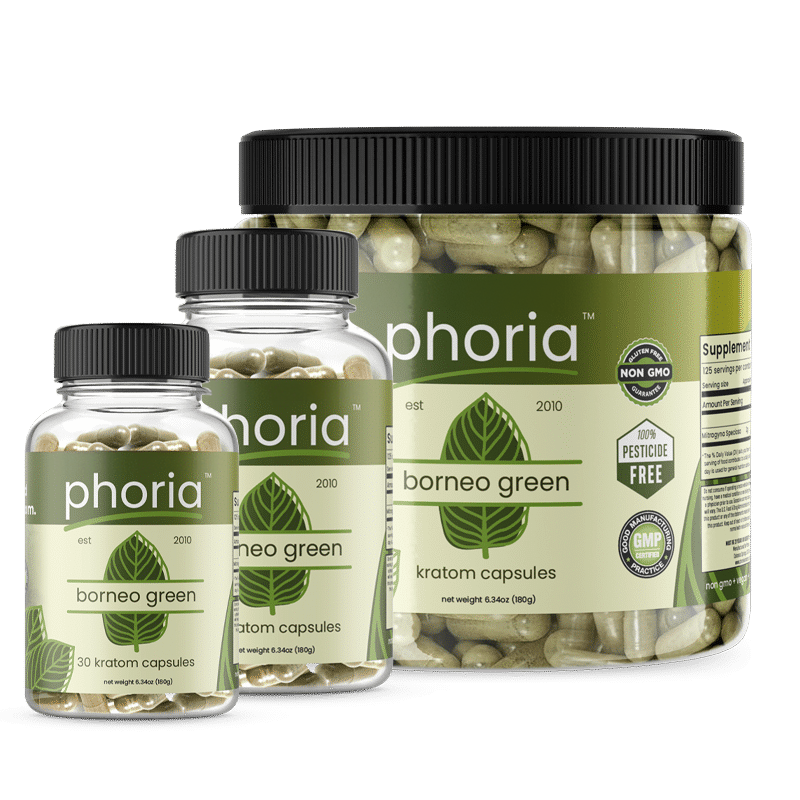 Phoria Borneo Green Vein Kratom Capsules