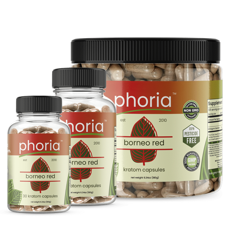 Phoria Borneo Red Vein Kratom Capsules