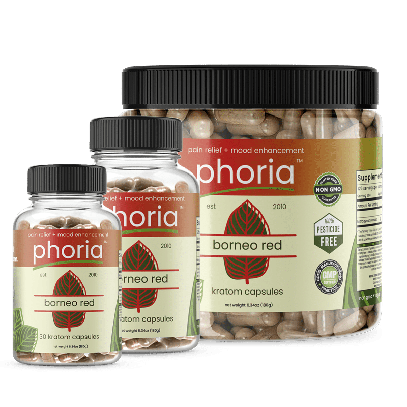 Phoria Borneo Red Vein Kratom Capsules