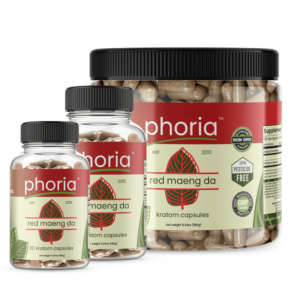 Phoria Red Maeng Da Kratom Capsules