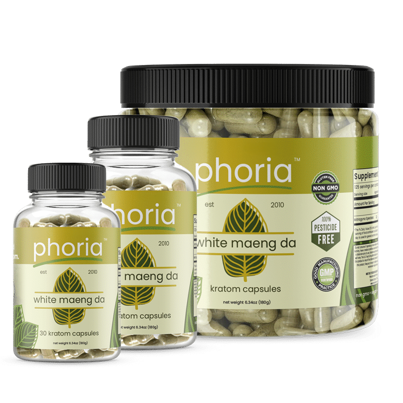 Phoria White Maeng Da Kratom Capsules