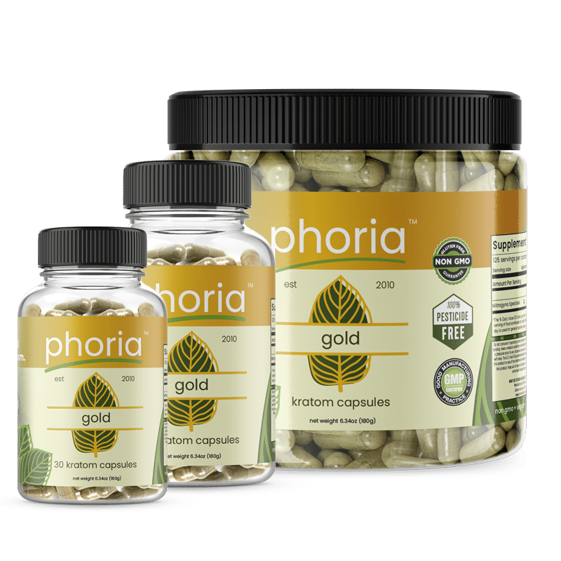 Phoria Gold Kratom Capsules