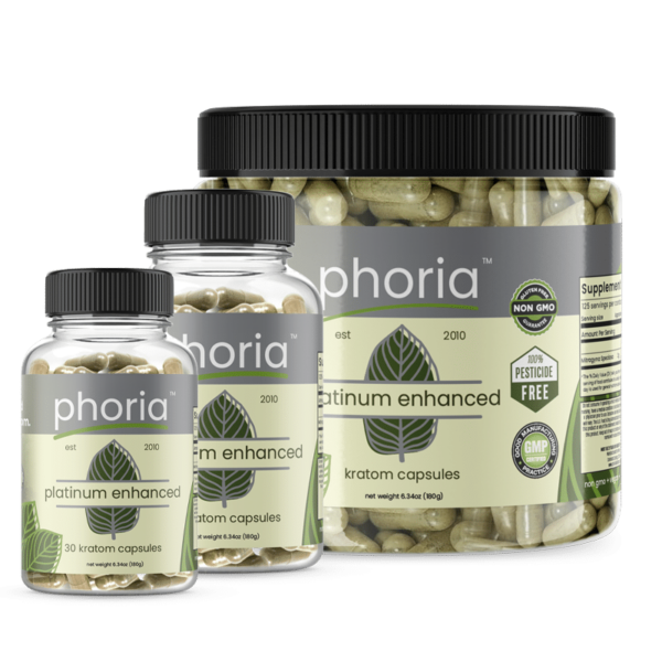 Phoria Platinum Enhanced Kratom Capsules