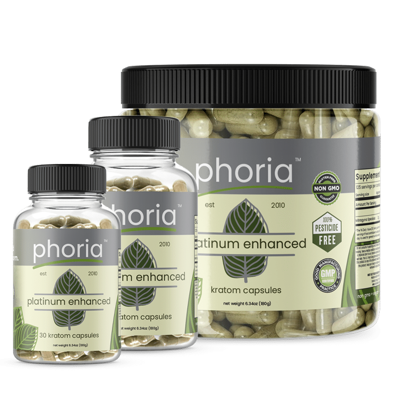 Phoria Platinum Enhanced Kratom Capsules